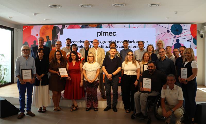 Pimec reconeix els gremis i associacions que impulsen l’acreditació de competències professionals 